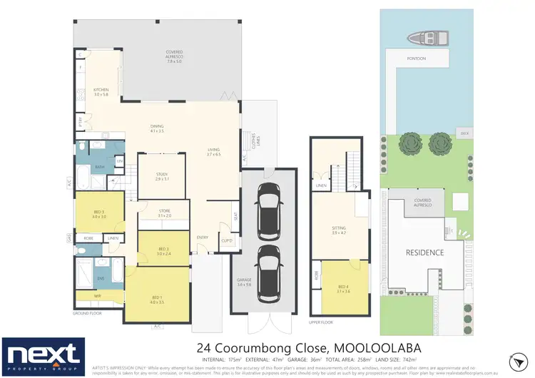 Floorplan of Homely house listing, 24 Coorumbong Close, Mooloolaba QLD 4557