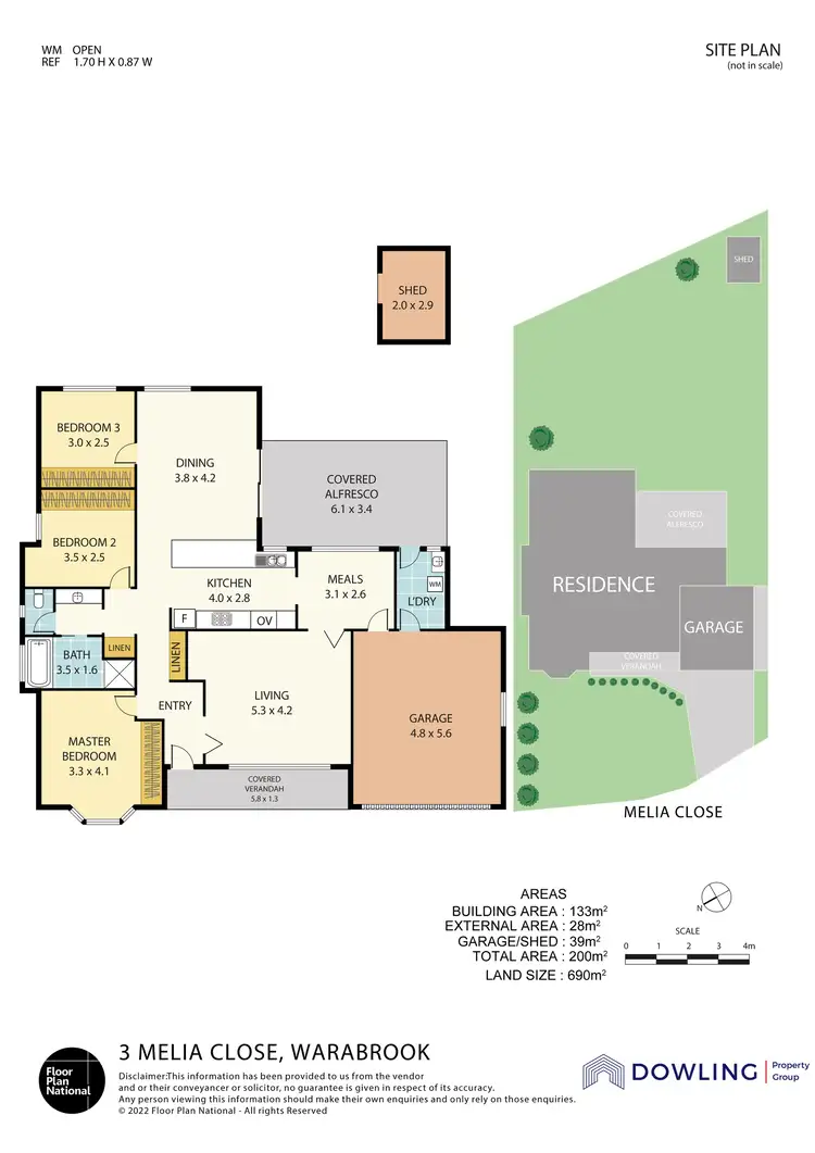 Floorplan of Homely house listing, 3 Melia Close, Warabrook NSW 2304
