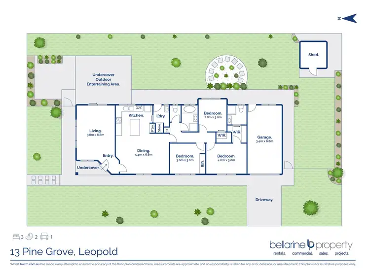 Floorplan of Homely house listing, 13 Pine Grove, Leopold VIC 3224