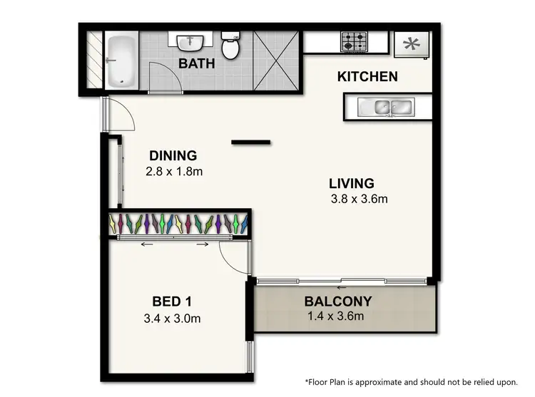 Floorplan of Homely apartment listing, 3801/128 Charlotte Street, Brisbane City QLD 4000