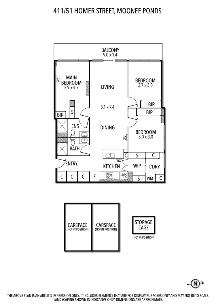 Floorplan of Homely apartment listing, 411/51 Homer Street, Moonee Ponds VIC 3039