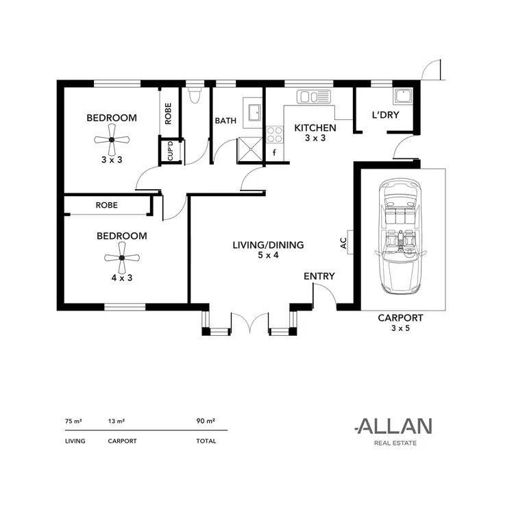 Floorplan of Homely unit listing, 2/4 Armstrong Street, Somerton Park SA 5044