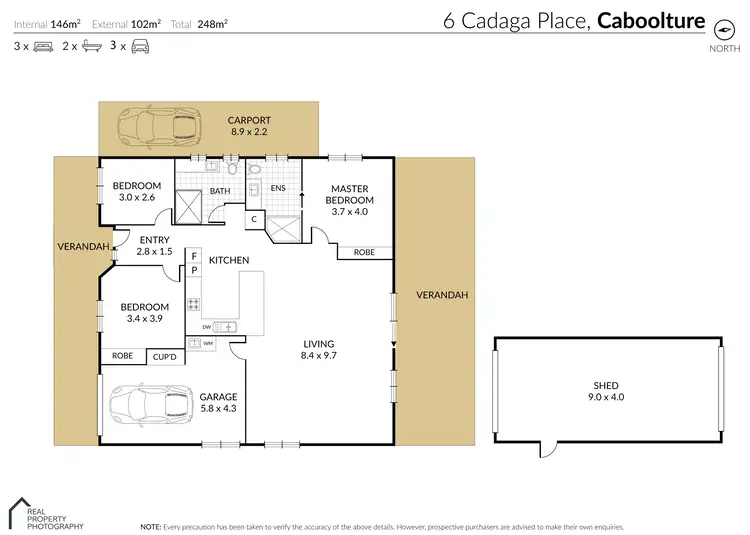 Floorplan of Homely house listing, 6 Cadaga Place, Caboolture QLD 4510