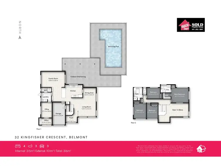 Floorplan of Homely house listing, 32 Kingfisher Crescent, Belmont QLD 4153