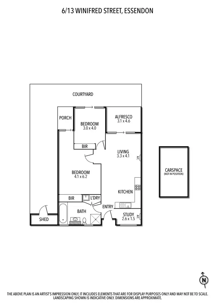 Floorplan of Homely apartment listing, 6/13 Winifred Street, Essendon VIC 3040
