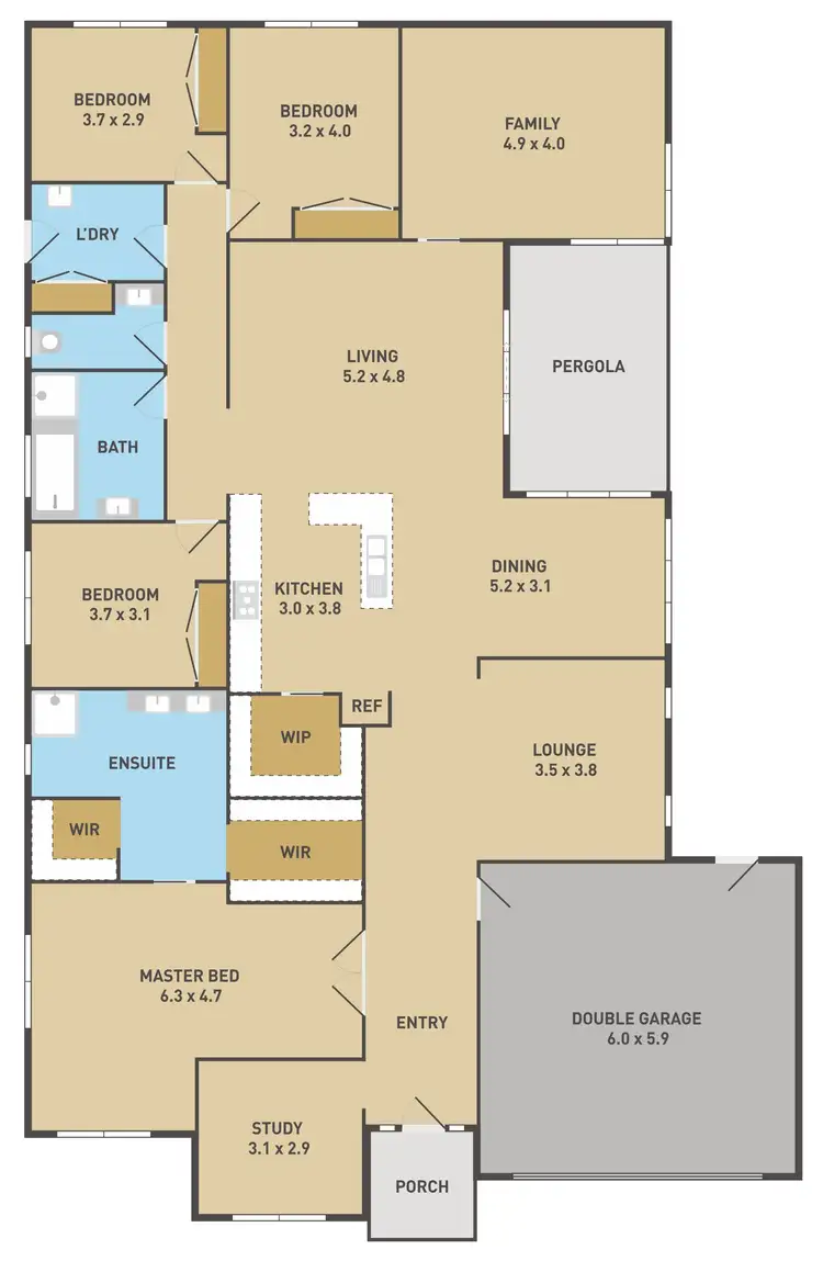 Floorplan of Homely house listing, 24 Rutherglen Way, Caroline Springs VIC 3023