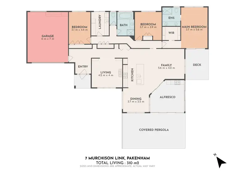 Floorplan of Homely house listing, 7 Murchison Link, Pakenham VIC 3810