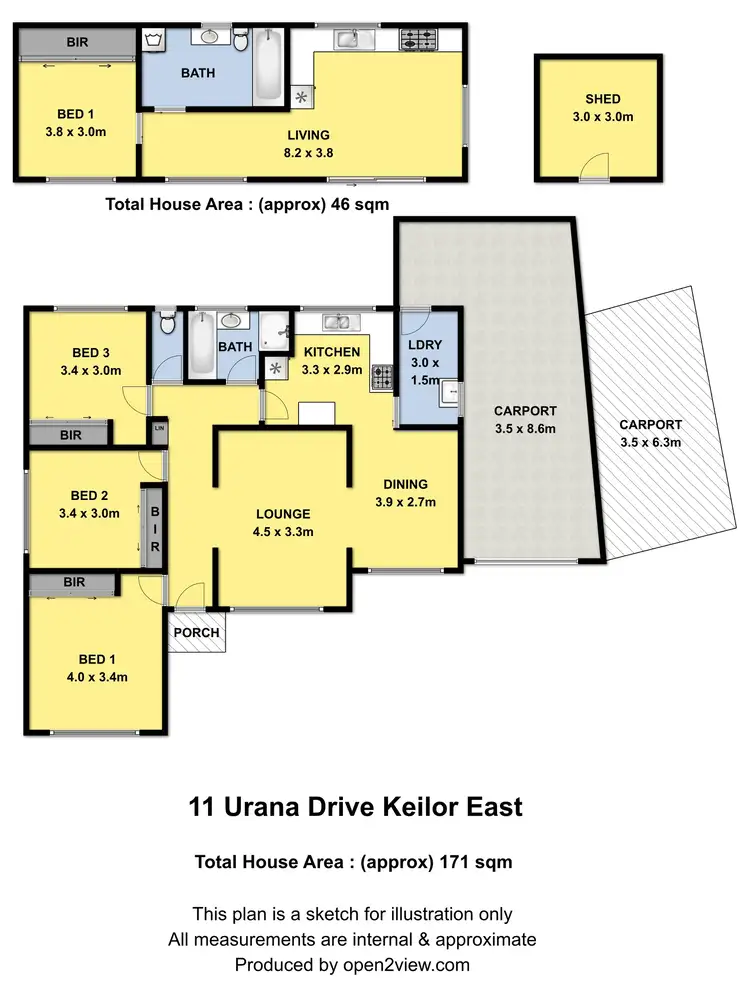 Floorplan of Homely house listing, 11 Urana Drive, Keilor East VIC 3033
