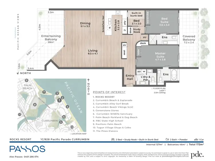 Floorplan of Homely unit listing, 1C/828 Pacific Parade, Currumbin QLD 4223