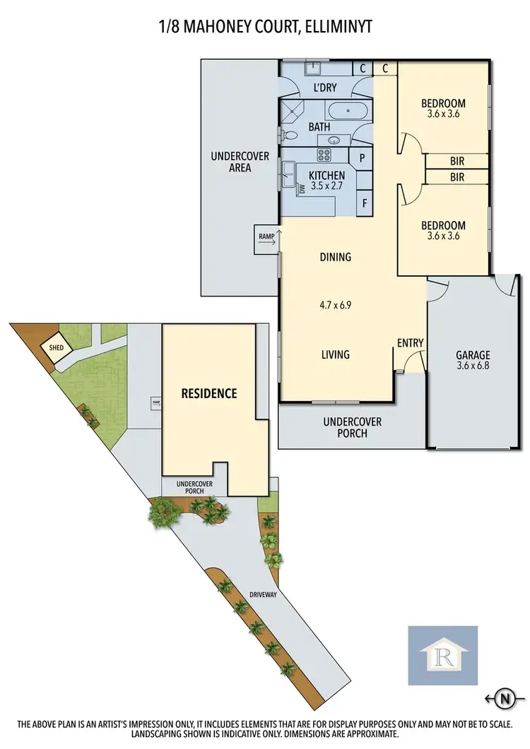Floorplan of Homely unit listing, 1/8 Mahoney Court, Elliminyt VIC 3250