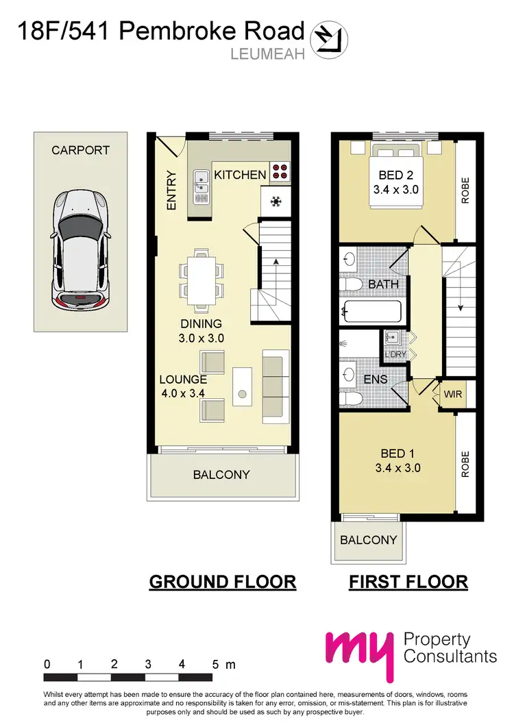 Floorplan of Homely apartment listing, 18F/541 Pembroke Road, Leumeah NSW 2560
