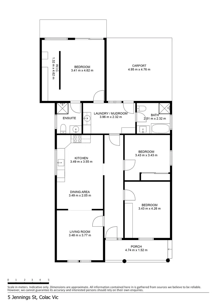 Floorplan of Homely house listing, 5 Jennings Street, Colac VIC 3250