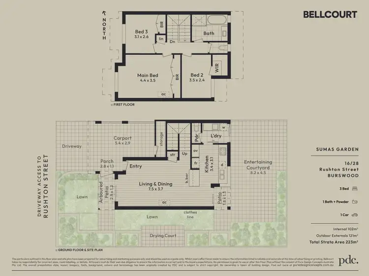 Floorplan of Homely townhouse listing, 16/28 Rushton Street, Burswood WA 6100