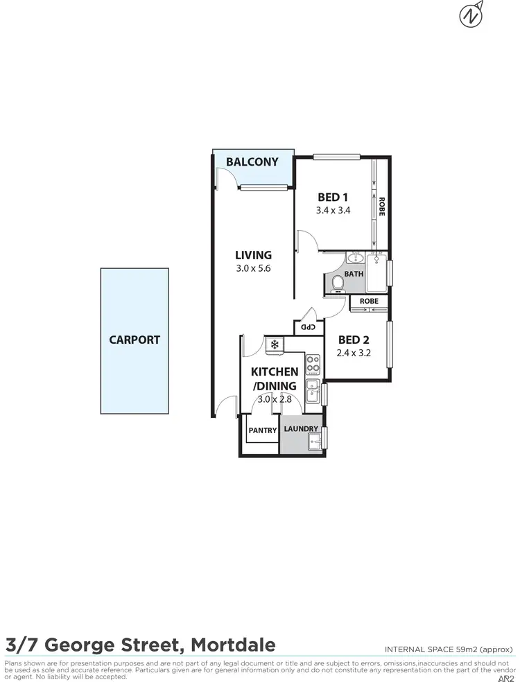 Floorplan of Homely apartment listing, 3/7 George Street, Mortdale NSW 2223