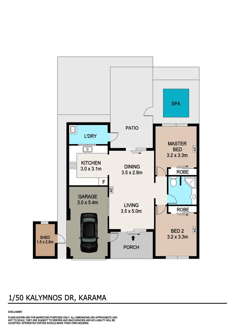 Floorplan of Homely unit listing, 1/50 Kalymnos Road, Karama NT 812