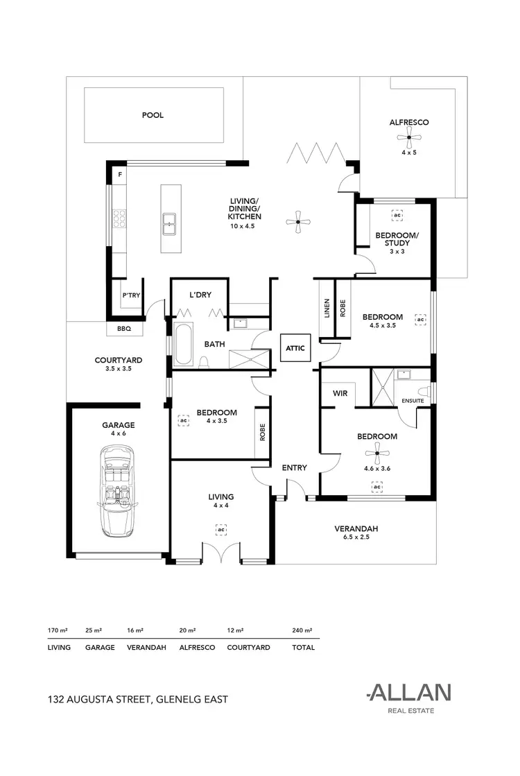 Floorplan of Homely house listing, 132 Augusta Street, Glenelg East SA 5045
