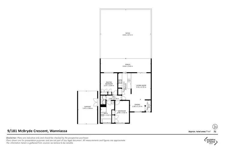 Floorplan of Homely townhouse listing, 9/181 McBryde Crescent, Wanniassa ACT 2903