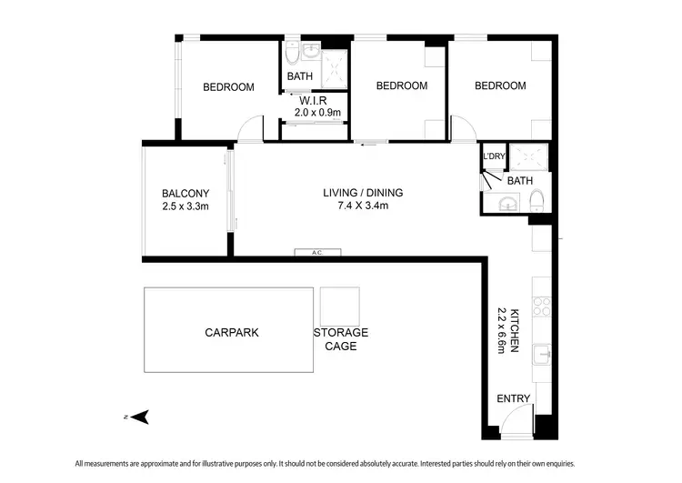 Floorplan of Homely unit listing, 502/33-35 Hall Street, Moonee Ponds VIC 3039