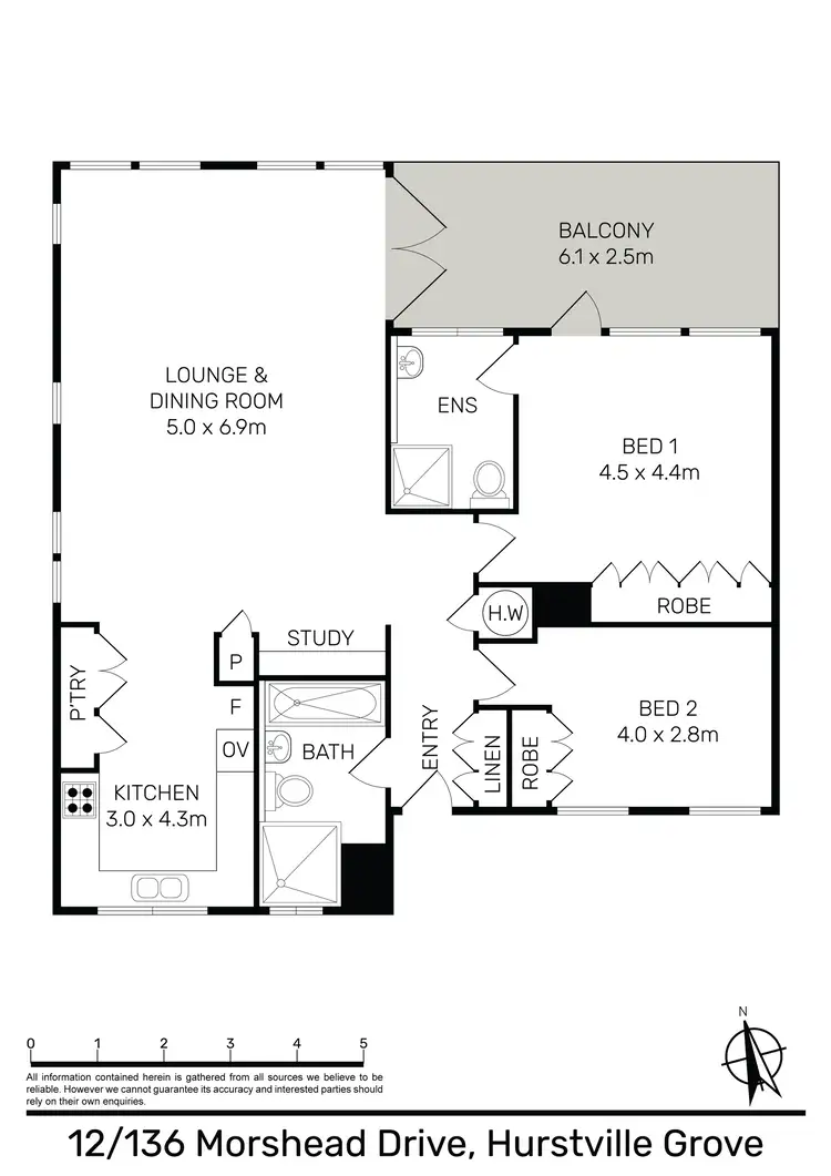 Floorplan of Homely apartment listing, 12/136 Morshead Drive, Hurstville Grove NSW 2220
