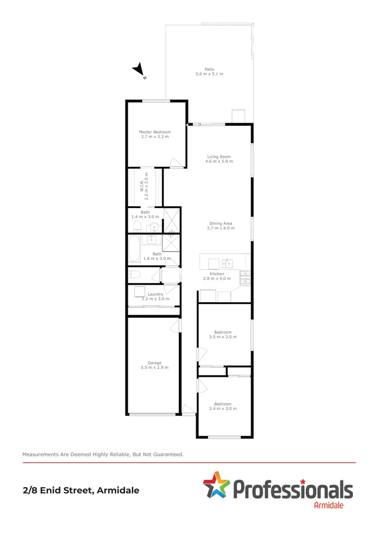 Floorplan of Homely unit listing, 2/8 Enid Street, Armidale NSW 2350
