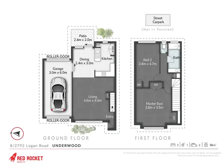 Floorplan of Homely townhouse listing, 8/2792 Logan Road, Underwood QLD 4119