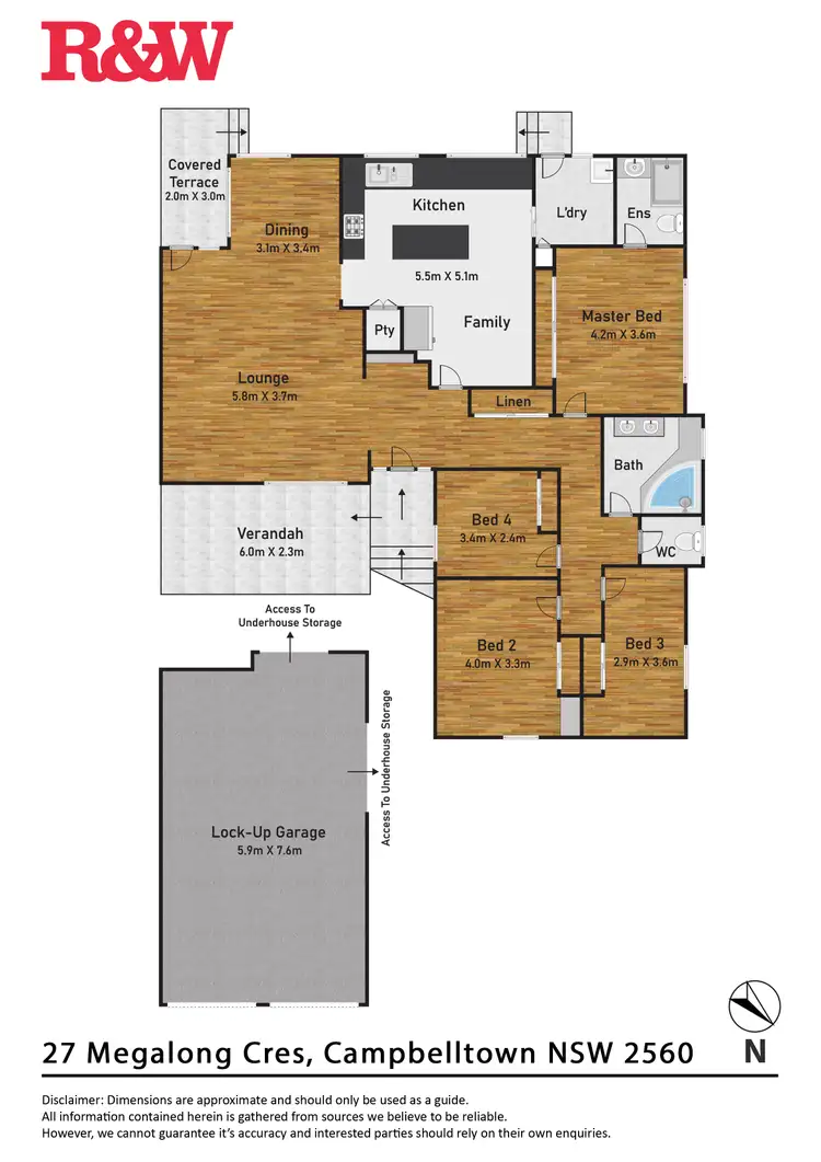 Floorplan of Homely house listing, 27 Megalong Crescent, Campbelltown NSW 2560
