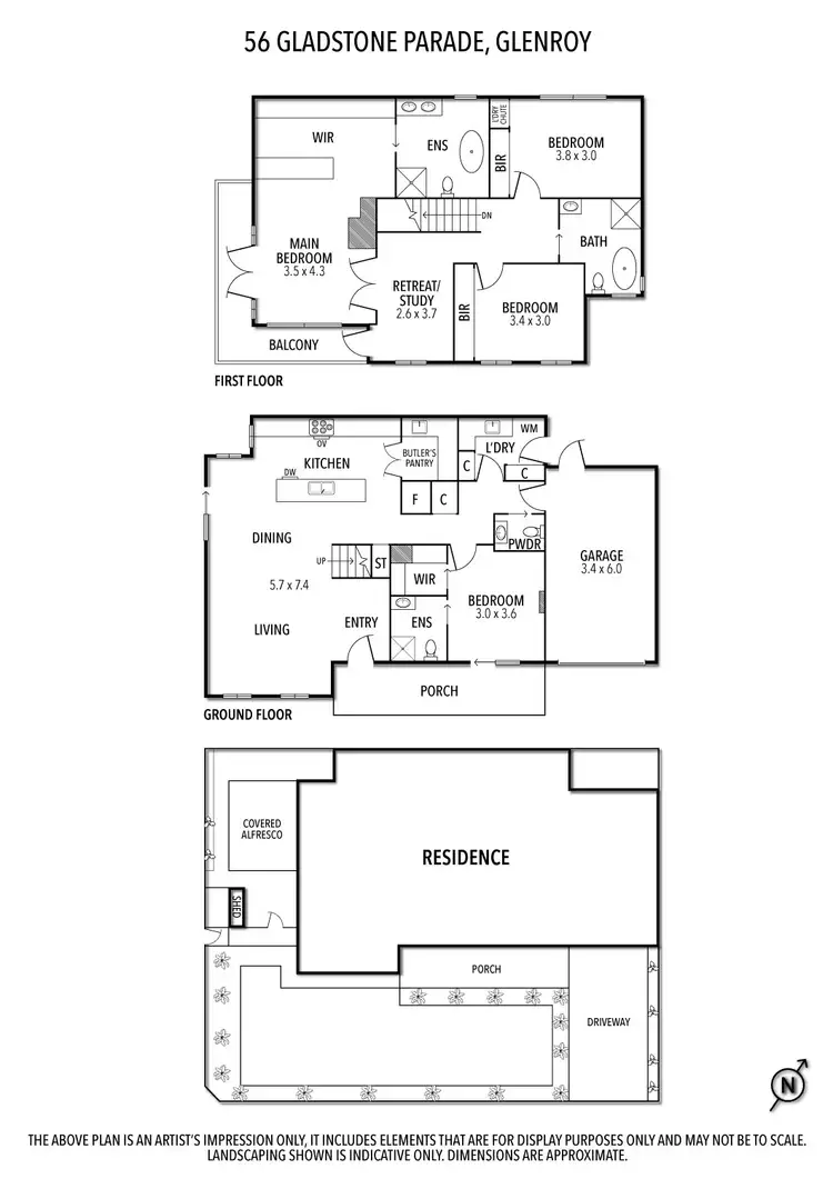 Floorplan of Homely house listing, 56 Gladstone Parade, Glenroy VIC 3046