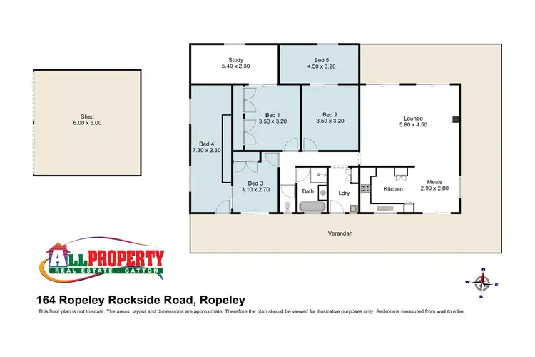 Floorplan of Homely rural property listing, 164 Ropeley Rockside Road, Ropeley QLD 4343