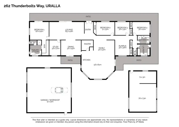 Floorplan of Homely rural property listing, 262 Thunderbolts Way, Uralla NSW 2358