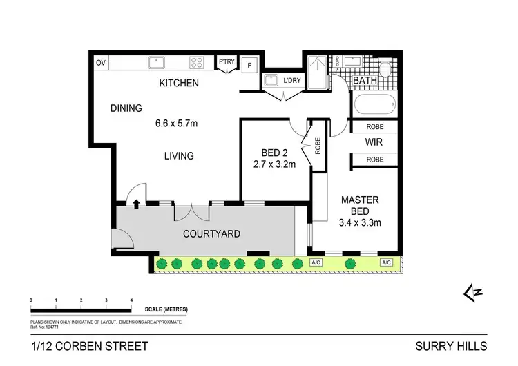 Floorplan of Homely apartment listing, 1/12-22 Corben Street, Surry Hills NSW 2010
