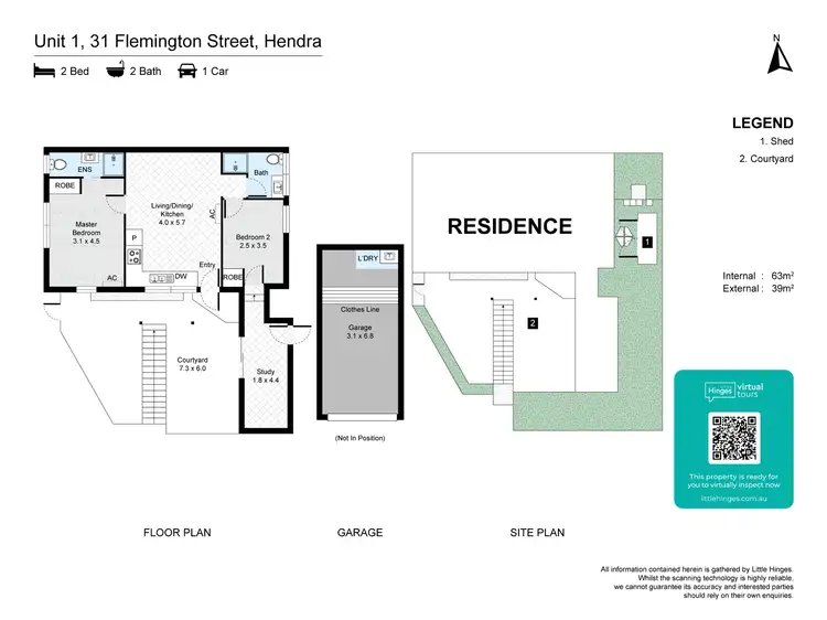 Floorplan of Homely unit listing, 1/31 Flemington Street, Hendra QLD 4011