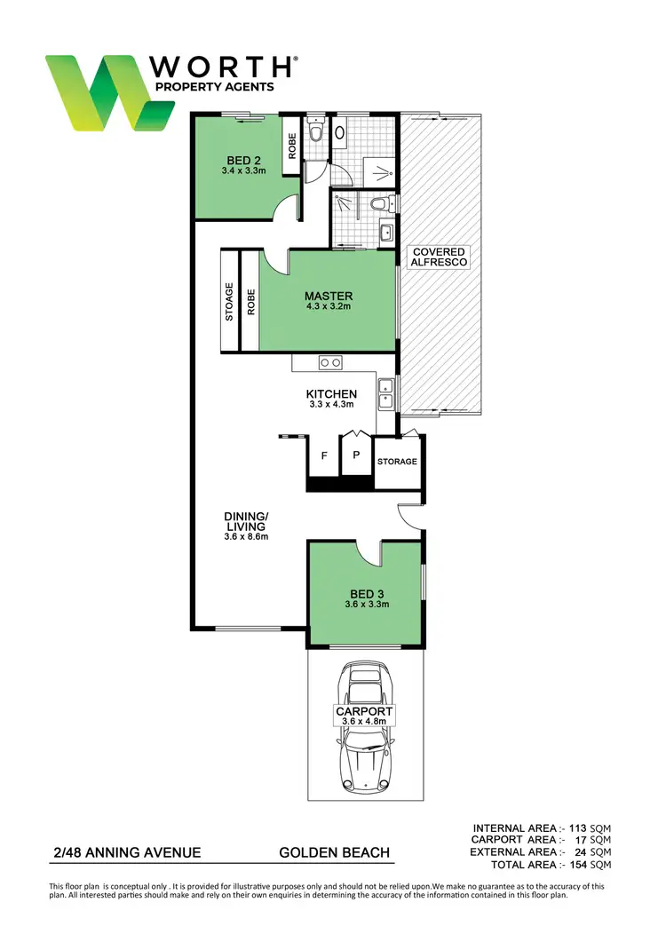 Floorplan of Homely semi-detached listing, 2/48 Anning Avenue, Golden Beach QLD 4551