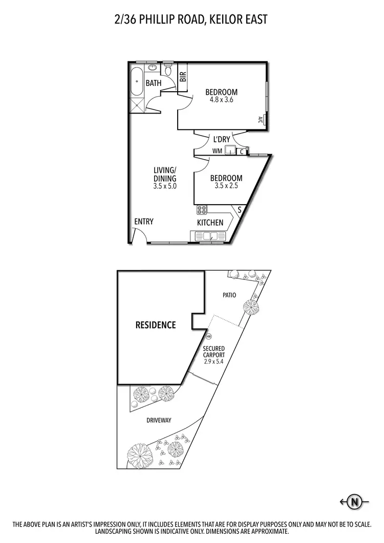 Floorplan of Homely unit listing, 2/36 Phillip Road, Keilor East VIC 3033