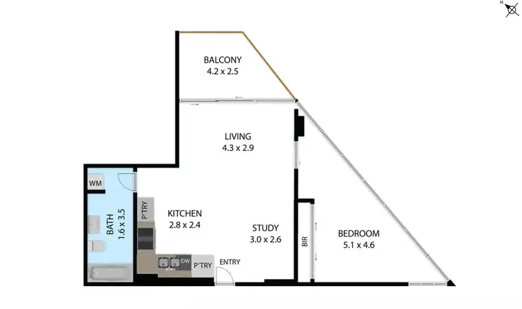 Floorplan of Homely apartment listing, 1303/8 Waterview Walk, Docklands VIC 3008