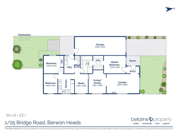 Floorplan of Homely unit listing, 1/25 Bridge Road, Barwon Heads VIC 3227