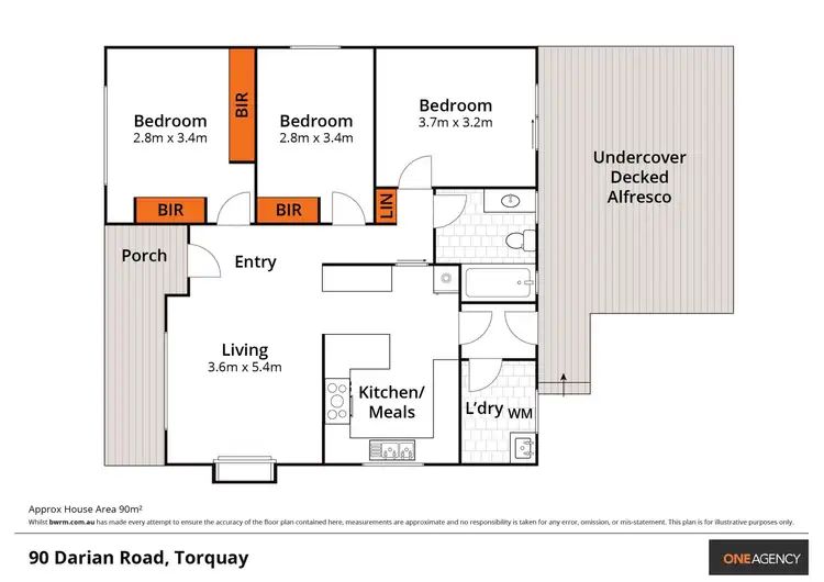 Floorplan of Homely house listing, 90 Darian Road, Torquay VIC 3228