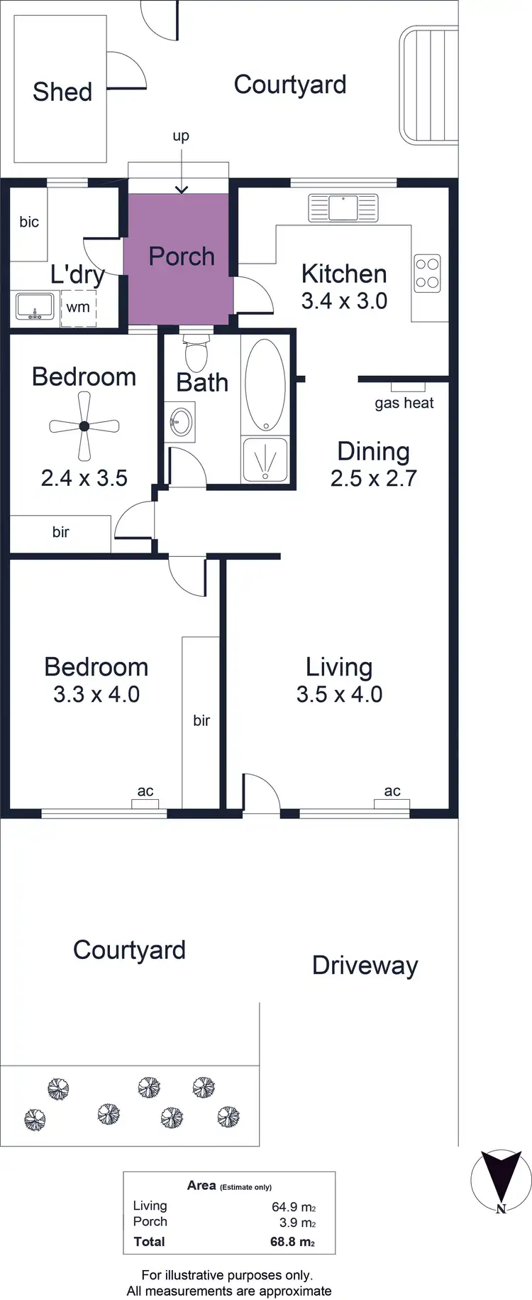 Floorplan of Homely unit listing, 8/12-16 Pibroch Avenue, Windsor Gardens SA 5087