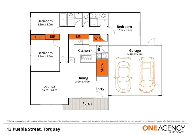 Floorplan of Homely unit listing, 1/3 Puebla Street, Torquay VIC 3228
