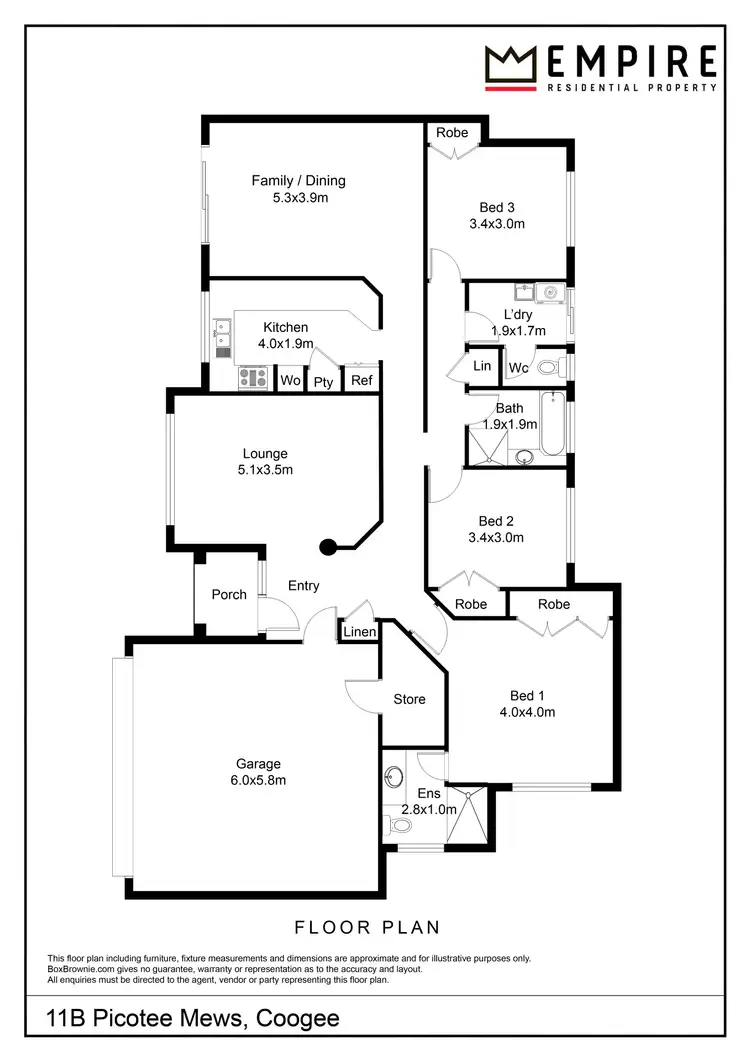 Floorplan of Homely house listing, 11B Picotee Mews, Coogee WA 6166