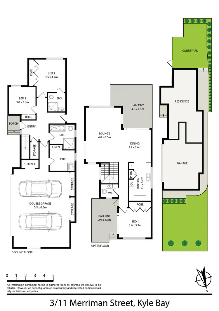 Floorplan of Homely townhouse listing, 3/11 Merriman Street, Kyle Bay NSW 2221