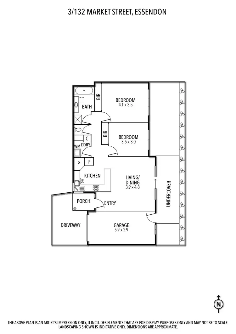 Floorplan of Homely villa listing, 3/132 Market Street, Essendon VIC 3040