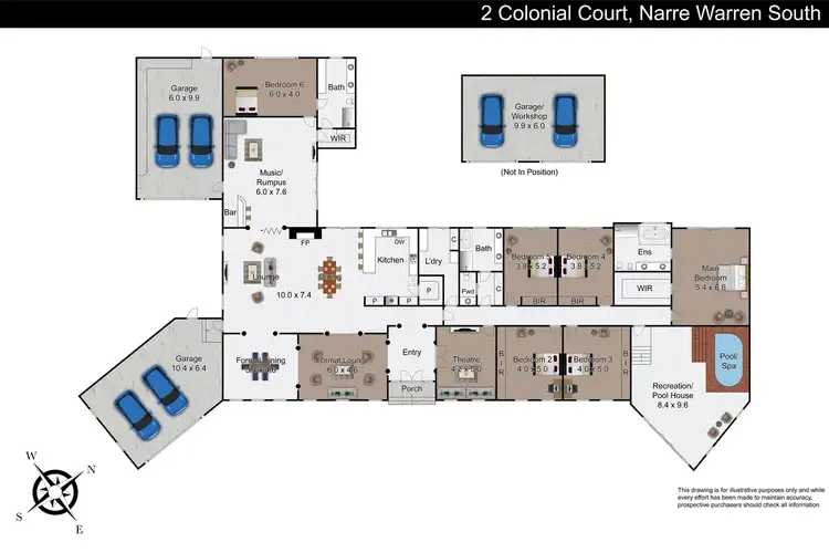 Floorplan of Homely rural property listing, 2 Colonial Court, Narre Warren South VIC 3805