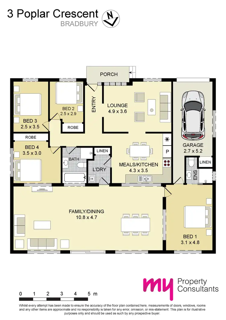 Floorplan of Homely house listing, 3 Poplar Crescent, Bradbury NSW 2560
