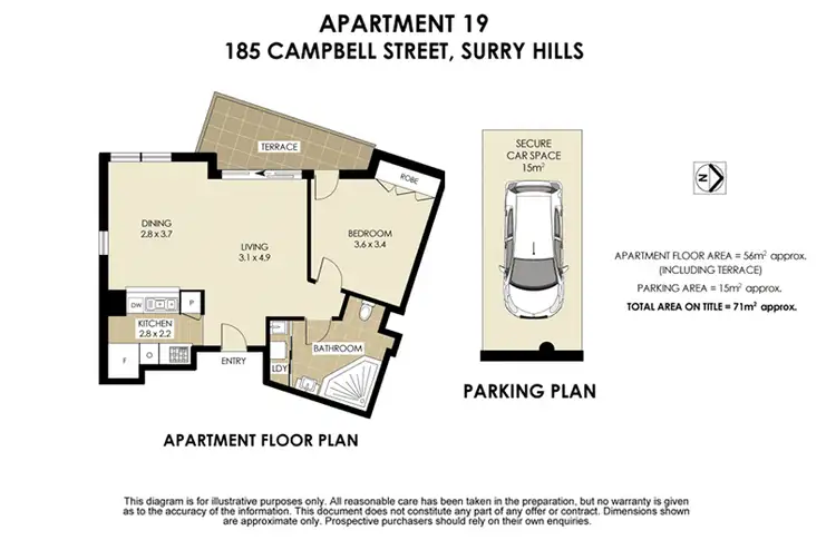 Floorplan of Homely apartment listing, 19/185 Campbell Street, Surry Hills NSW 2010