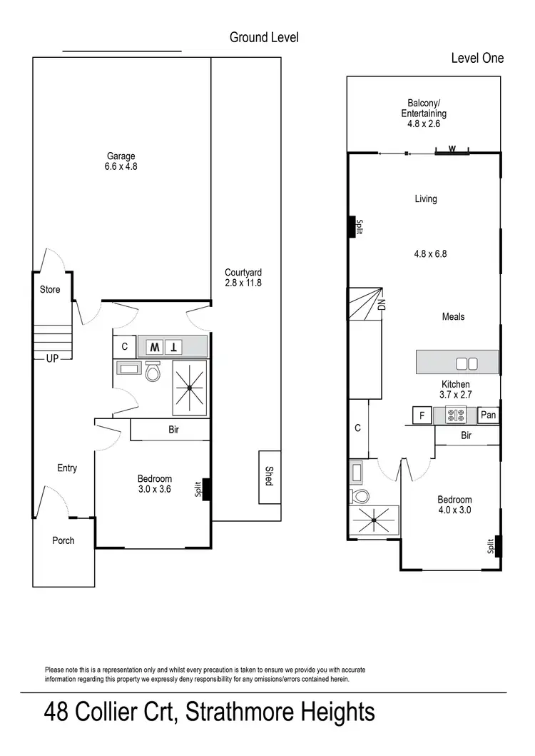 Floorplan of Homely townhouse listing, 48 Collier Court, Strathmore Heights VIC 3041