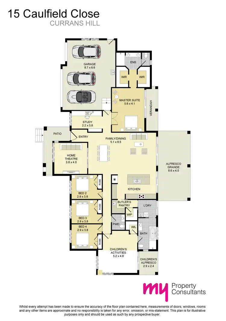 Floorplan of Homely house listing, 15 Caulfield Close, Currans Hill NSW 2567