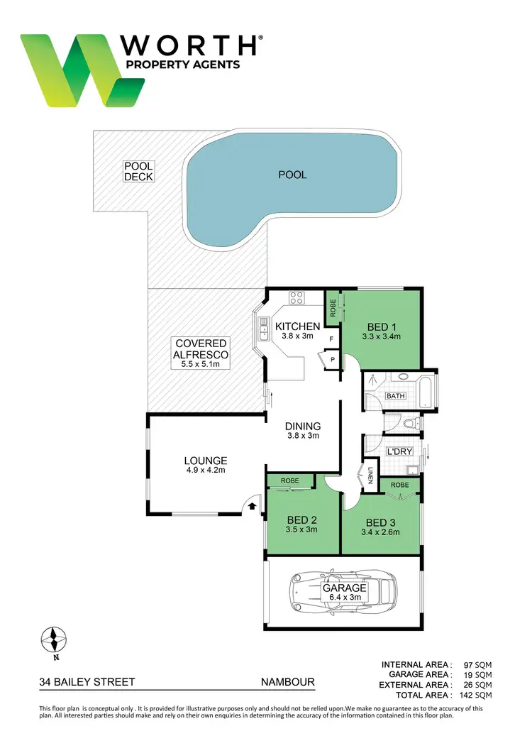 Floorplan of Homely house listing, 34 Bailey Street, Nambour QLD 4560