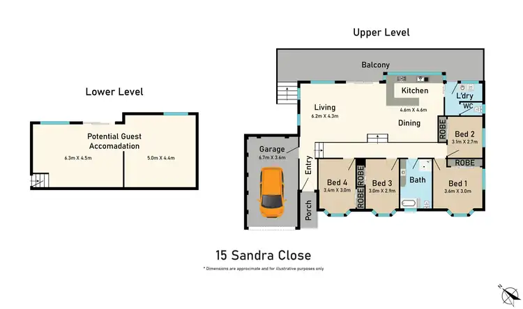 Floorplan of Homely house listing, 15 Sandra Close, Coffs Harbour NSW 2450