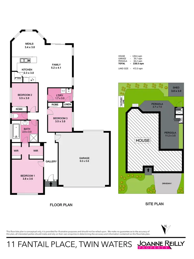 Floorplan of Homely house listing, 11 Fantail Place, Twin Waters QLD 4564