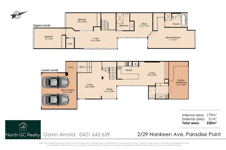 Floorplan of Homely semi-detached listing, 2/29 Nankeen Avenue, Paradise Point QLD 4216